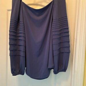 Ann Taylor Lavender-Blue Pleated Sleeve top